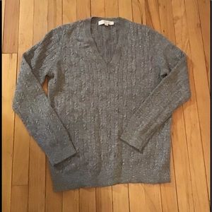 Loft sweater gray with silver sparkle
